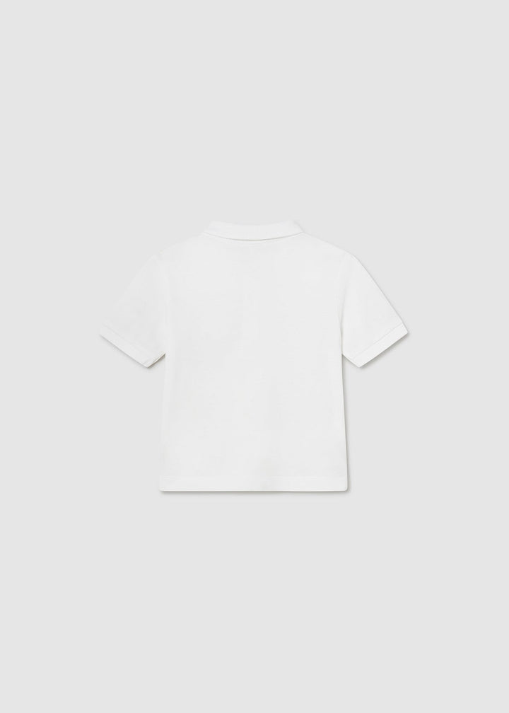 102 - Basic s/s polo for baby boy - White - Kids Chic