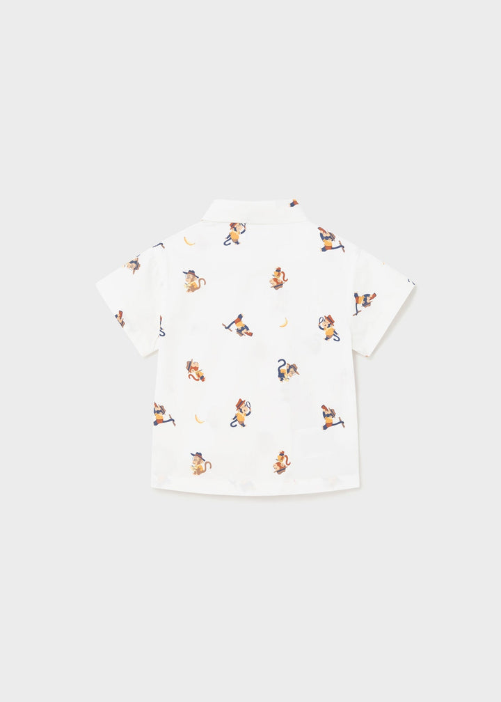 1112 - S/s shirt for baby boy - Wht-banana - Kids Chic