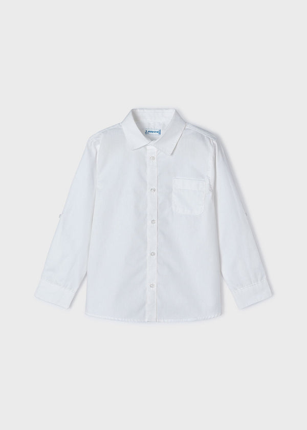 140 - Basic l/s shirt for boy - White