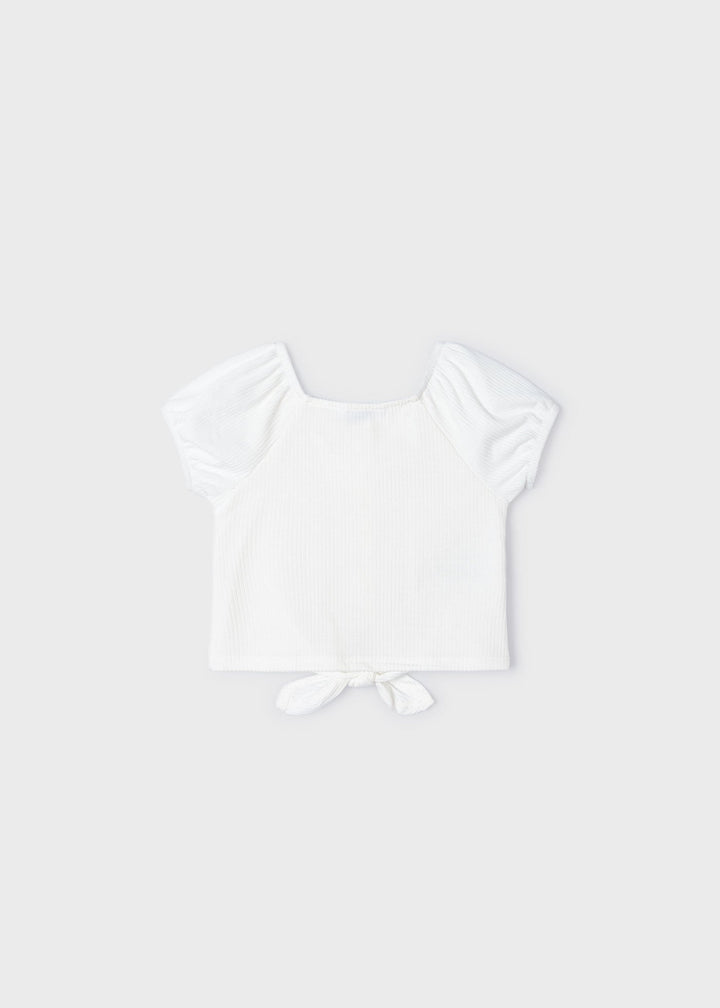 3086 - s/s t shirt for girl - Natural - Kids Chic