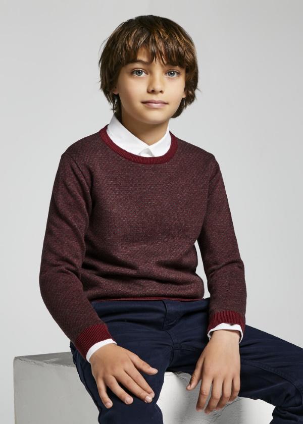 Textured sweater for teen boy - Rooibos te Mayoral