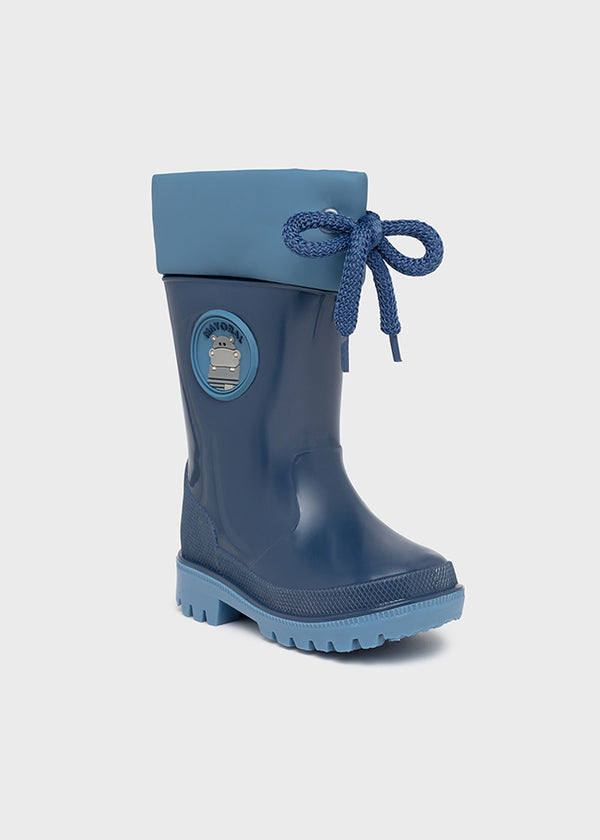 Rain boots with animal detail for baby boy - blue Mayoral