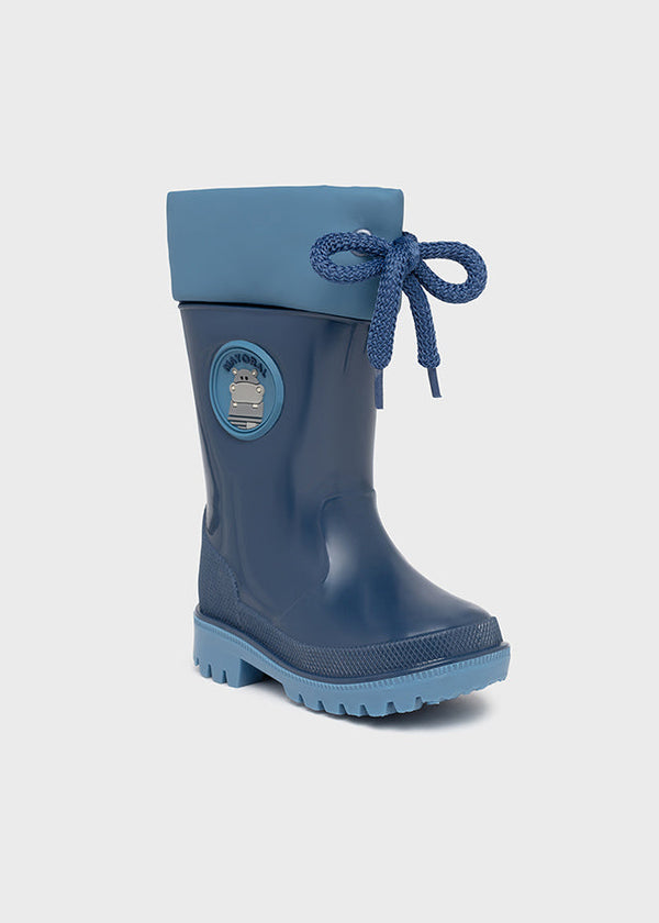 Rain boots with animal detail for mini boy - blue Mayoral