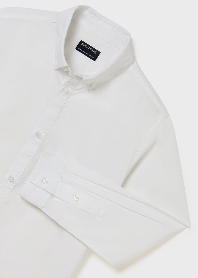 Basic l/s shirt for teen boy - White Mayoral