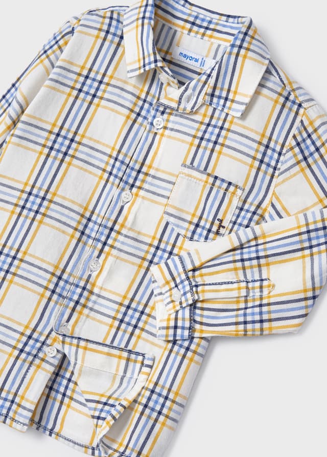 L/s checked shirt for baby boy - Corn Mayoral