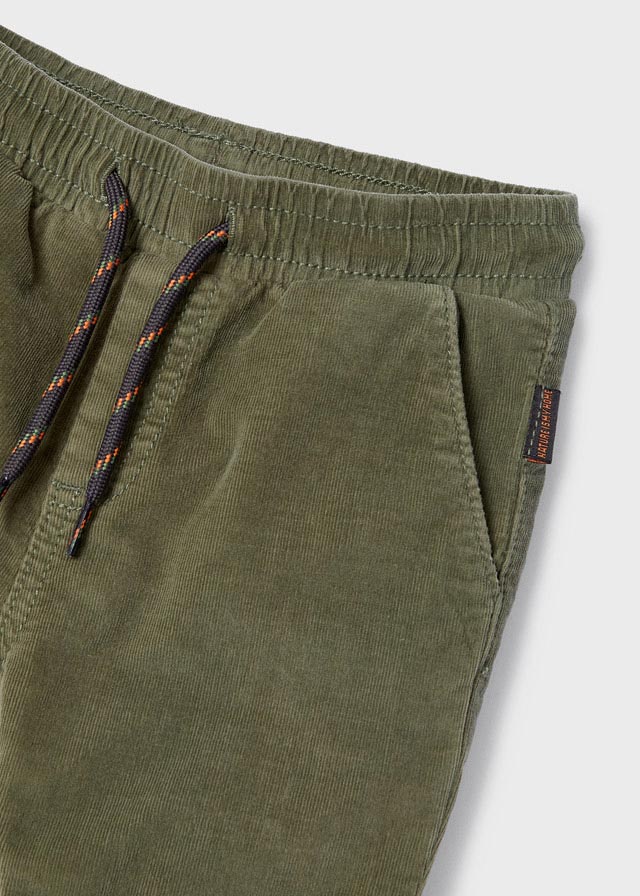 Micro-cord lined trousers for baby boy - Moss Mayoral