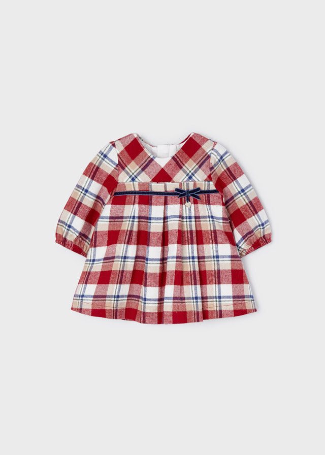 Plaid dress for newborn girl - Red Mayoral