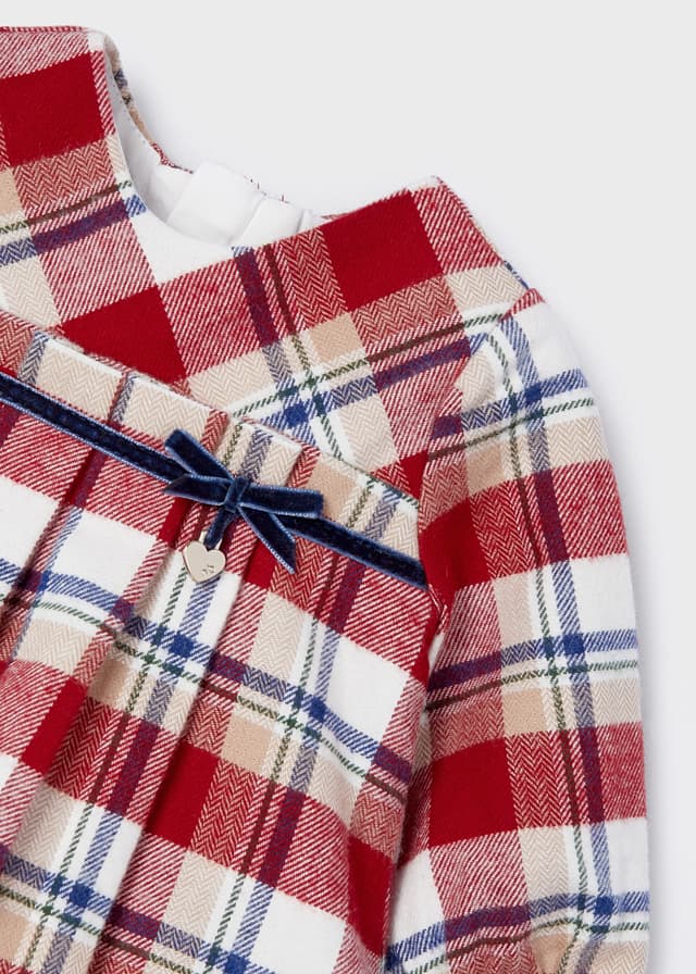 Plaid dress for newborn girl - Red Mayoral