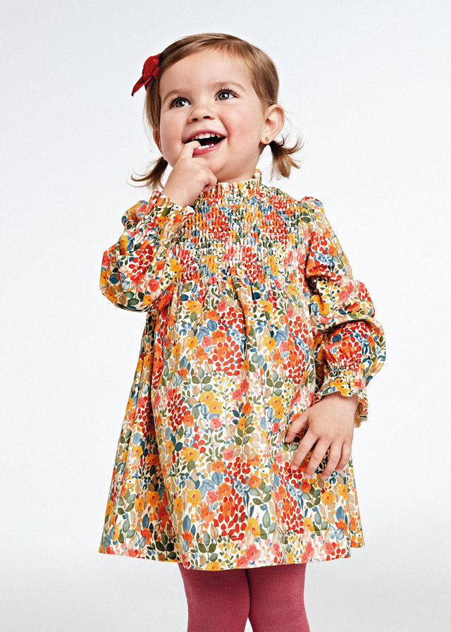 Printed dress for baby girl - Orange Mayoral