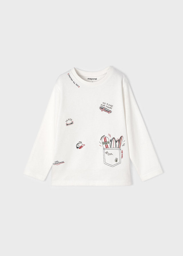 L/s shirt for boy - Cream Mayoral