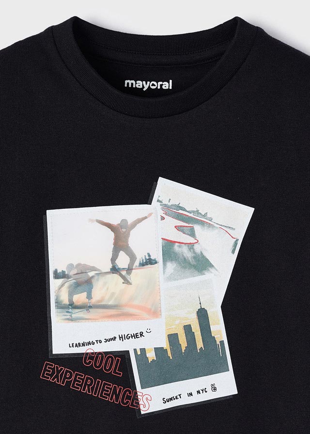 L/s t-shirt for boy - Black Mayoral