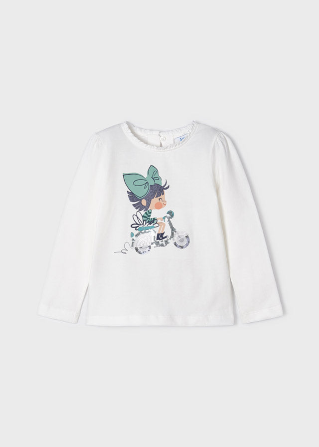 L/s shirt for girl - White-jade Mayoral
