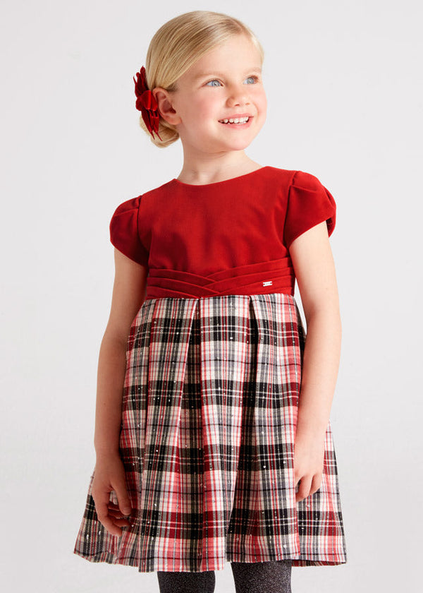 Check dress for girl - Red Mayoral