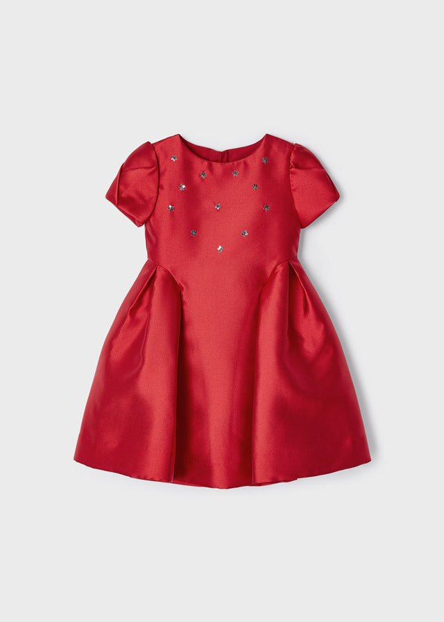 Taffeta dress for girl - Red Mayoral