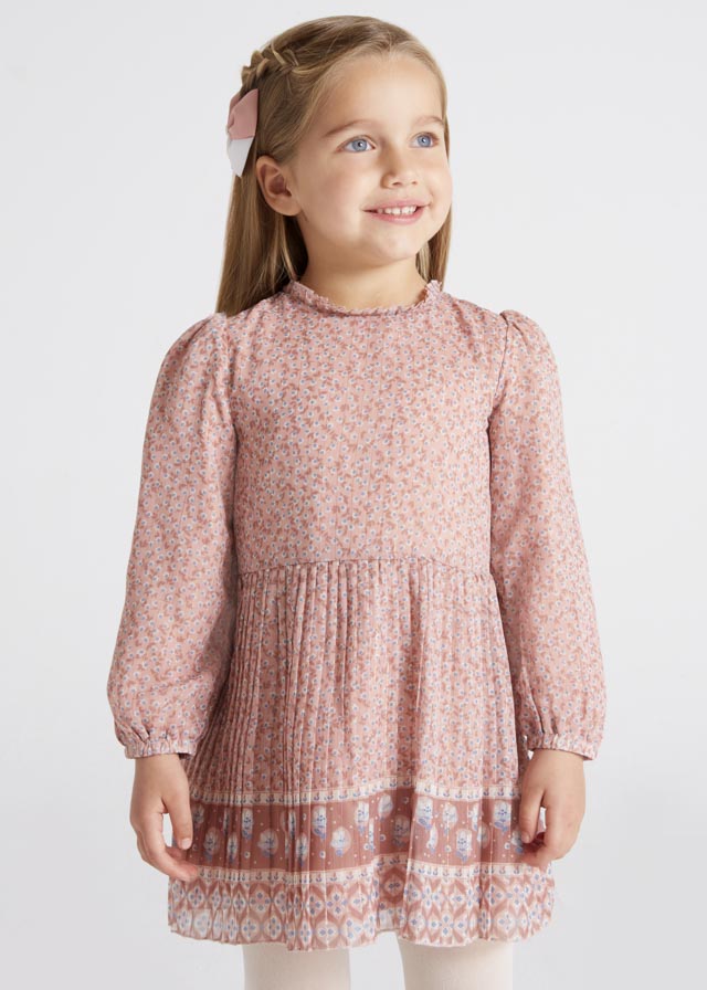 Pleated dress for girl - Rose Mayoral