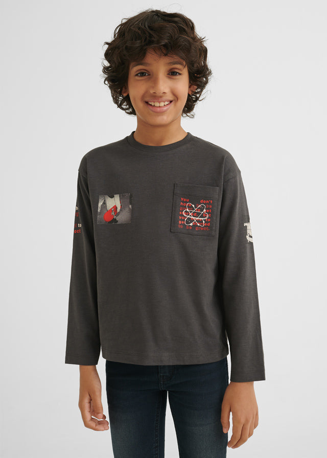 L/s shirt for teen boy - Carbon Mayoral