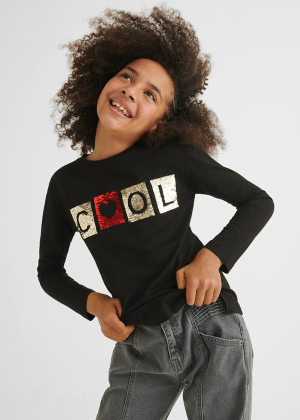 L/s shirt for teen girl - Black Mayoral