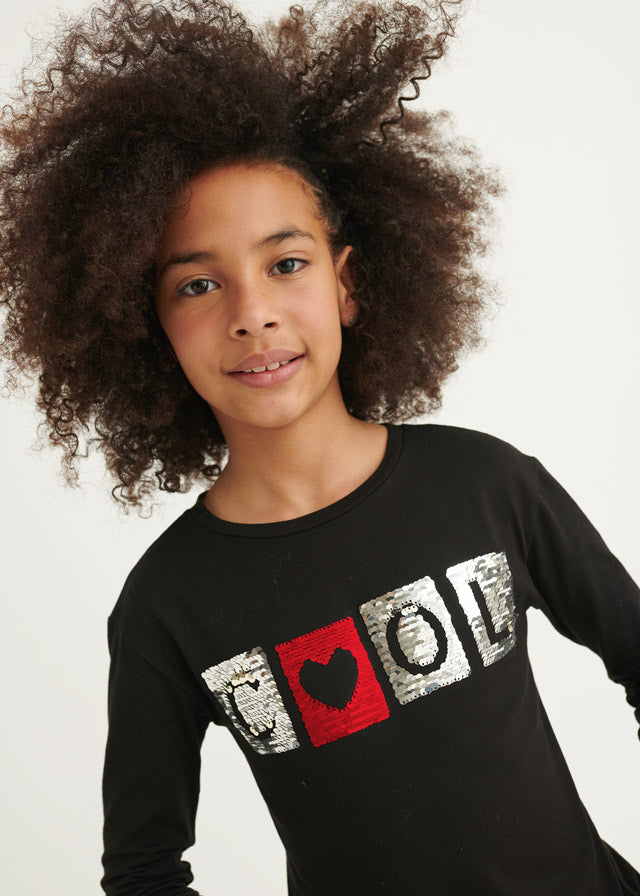L/s shirt for teen girl - Black Mayoral