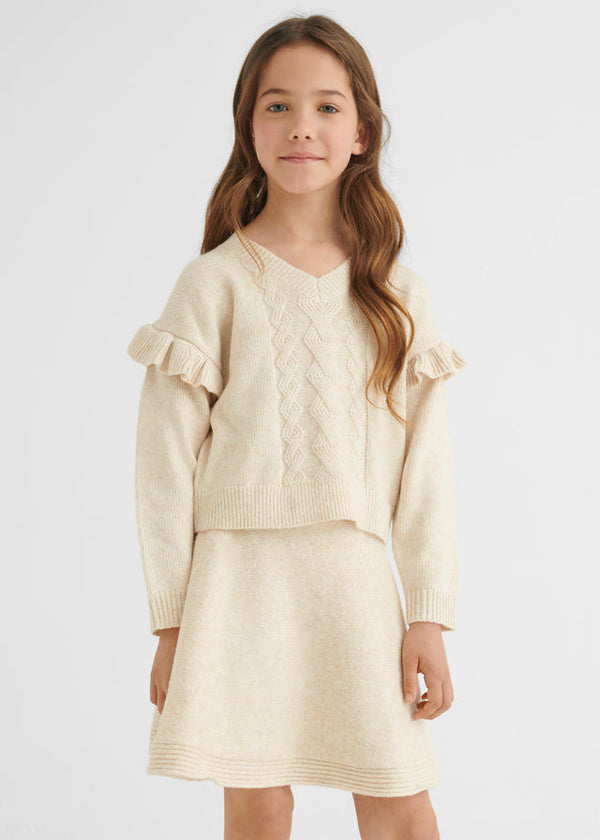 Tricot skirt for teen girl - Beige Mayoral