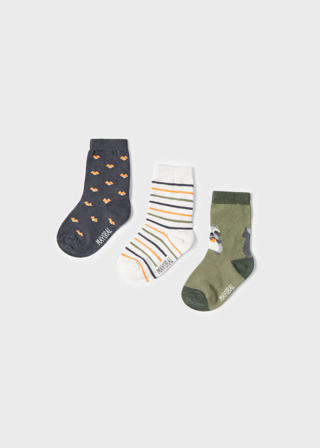 3 socks set for baby boy - Moss Mayoral