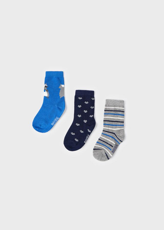 3 socks set for baby boy - Klein Blue Mayoral
