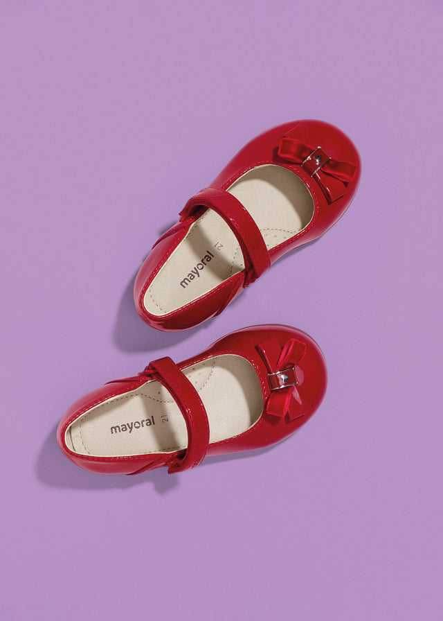 Patent leather mary jane for baby girl - Red Mayoral