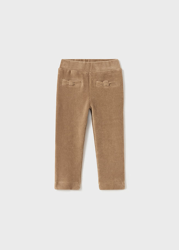 514- Basic cord knit trousers for baby girl - Camel Mayoral