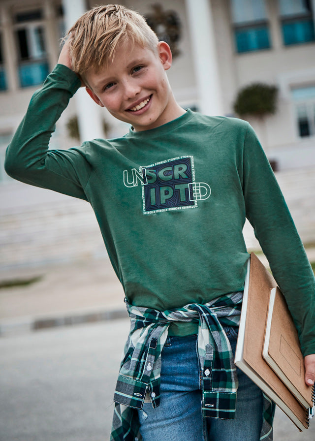842- L/s basic t-shirt for teen boy - Mint Mayoral