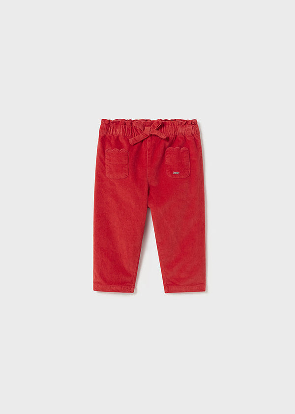 2526- Cord trousers for baby girl - Paprika Mayoral