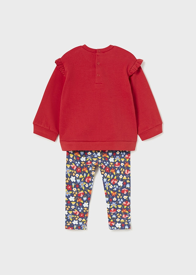 2767- Pullover and leggings set for baby girl - Paprika Mayoral