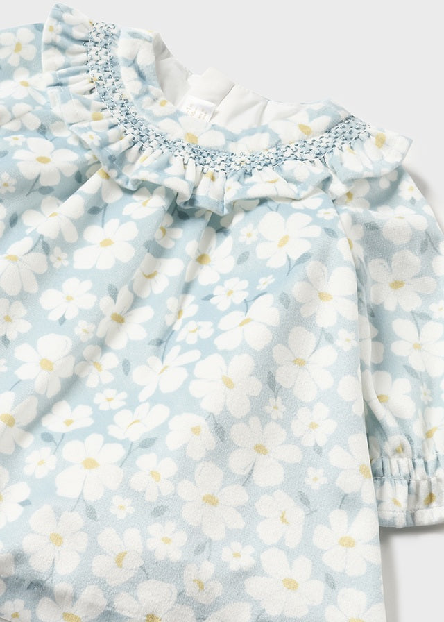 2840- Velvet dress for newborn girl - Snow Mayoral