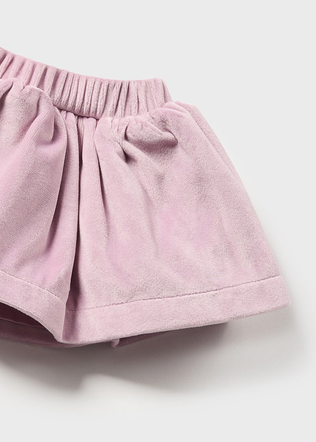 2867- Skirt jumper w/ tight set for newborn girl - Mauve Mayoral