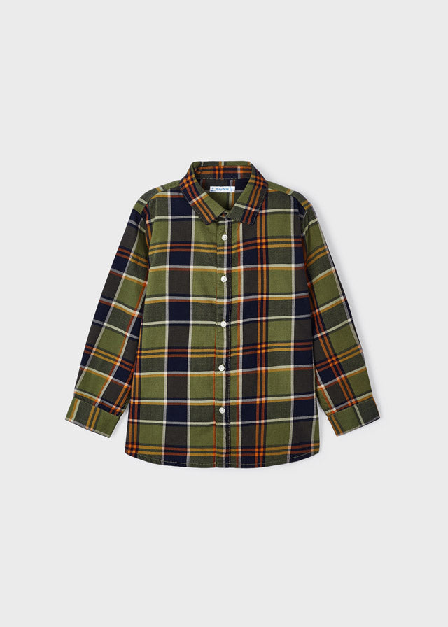 4109- L/s checked shirt for boy - Oregano Mayoral