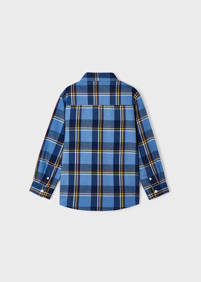 4111- L/s checked shirt for boy - Sky Mayoral