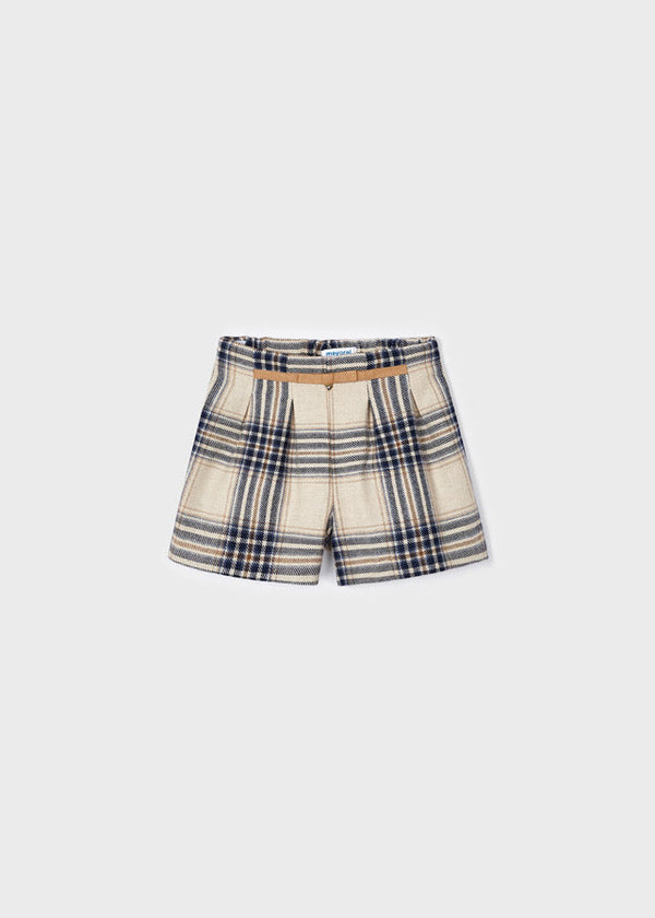 4214- Plaid shorts for girl - Navy Mayoral