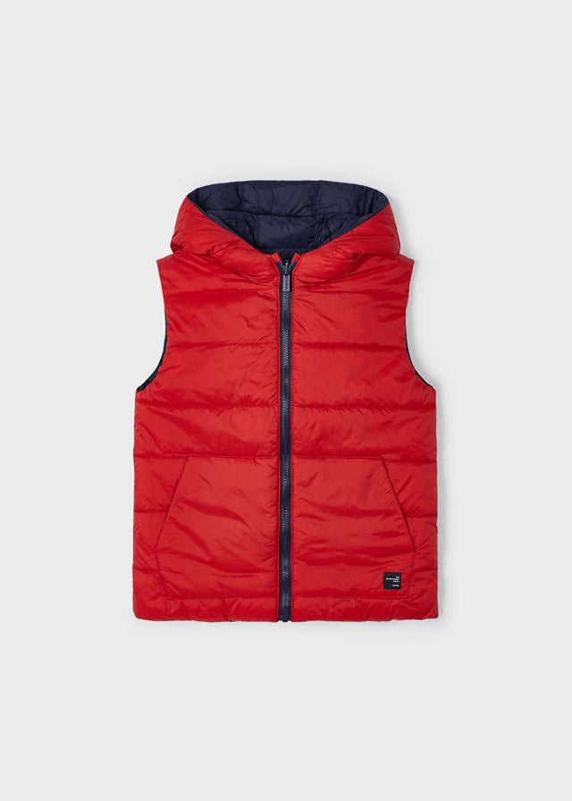 4329- Reversible vest for boy - Red Mayoral