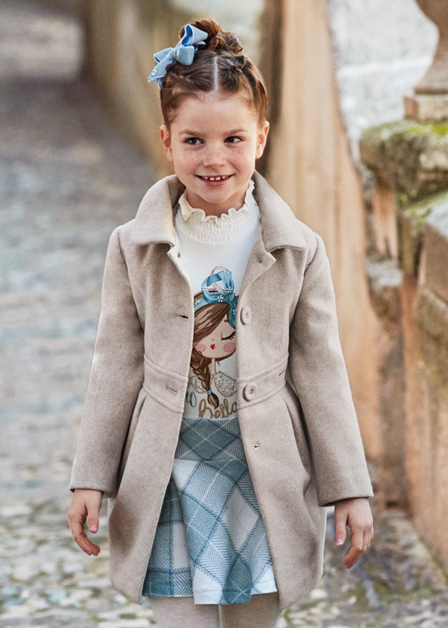 4406- Coat for girl - Sepia Mayoral