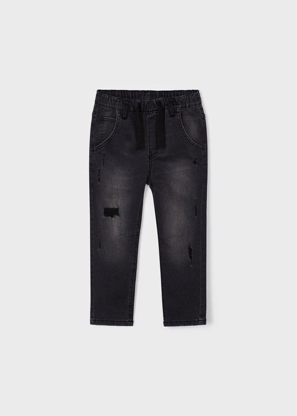 4513- Ripped denim cargo pants for boy - Dark Grey Mayoral