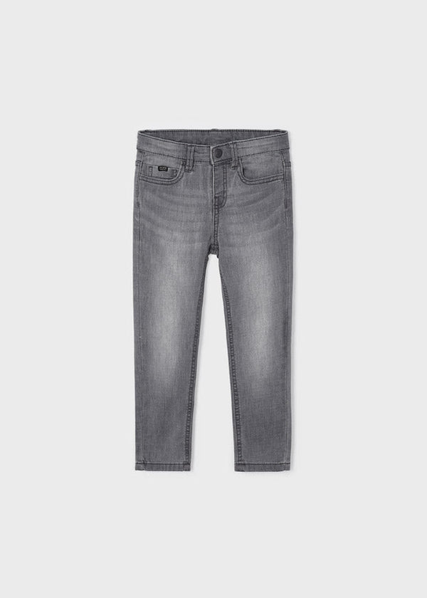 4515- Soft denim pants for boy - Light Grey Mayoral