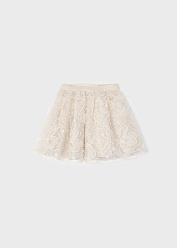 4901- Tul skirt for girl - Cream Mayoral