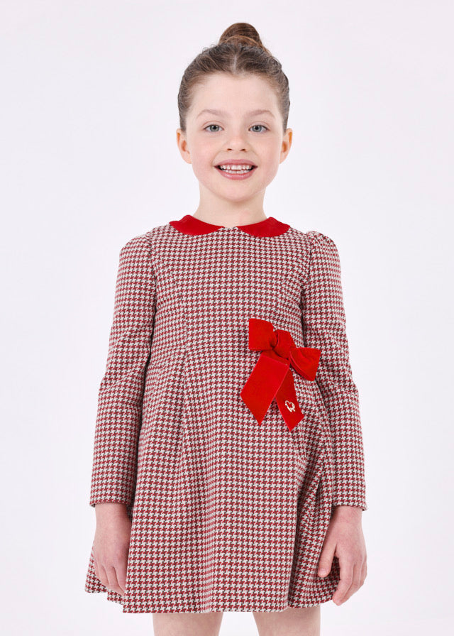 4916- Knit dress for girl - Red Mayoral