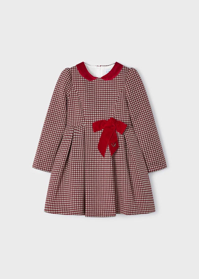4916- Knit dress for girl - Red Mayoral