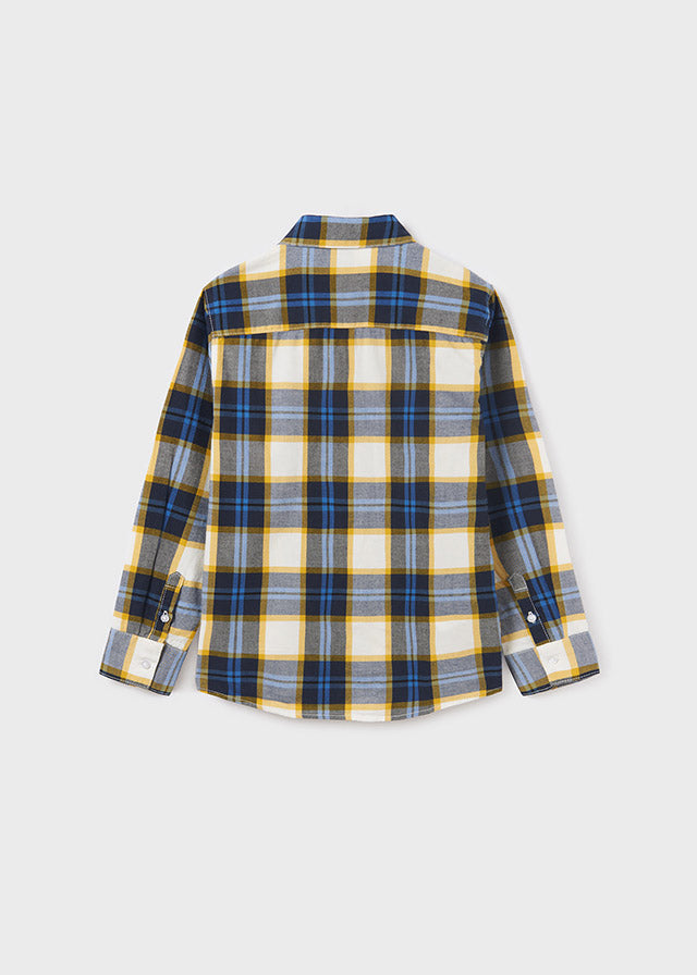 7188- L/s checked shirt for teen boy - Blue Whale Mayoral