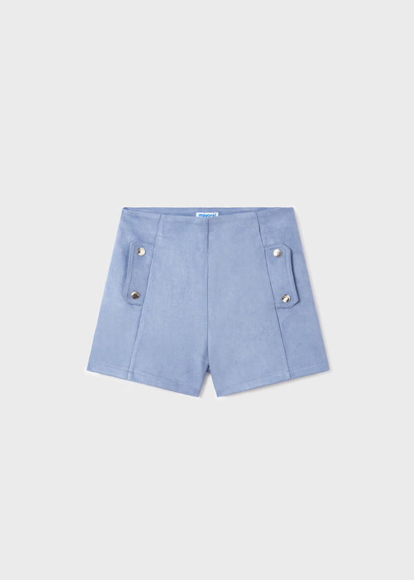7210- Faux suede shorts for teen girl - French Blu Mayoral
