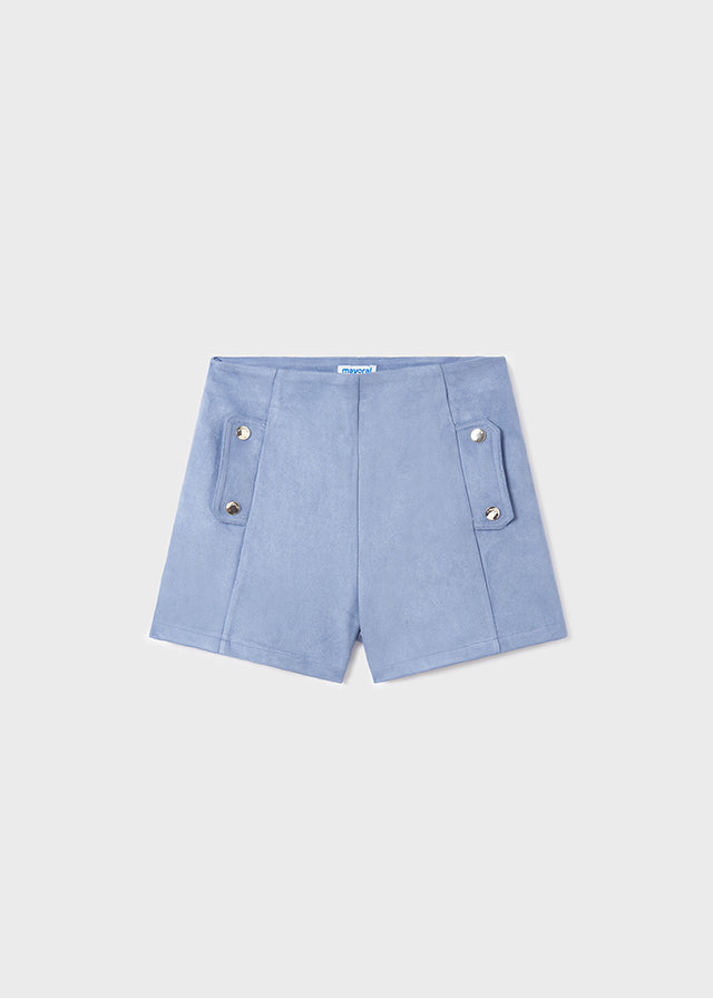 7210- Faux suede shorts for teen girl - French Blu Mayoral
