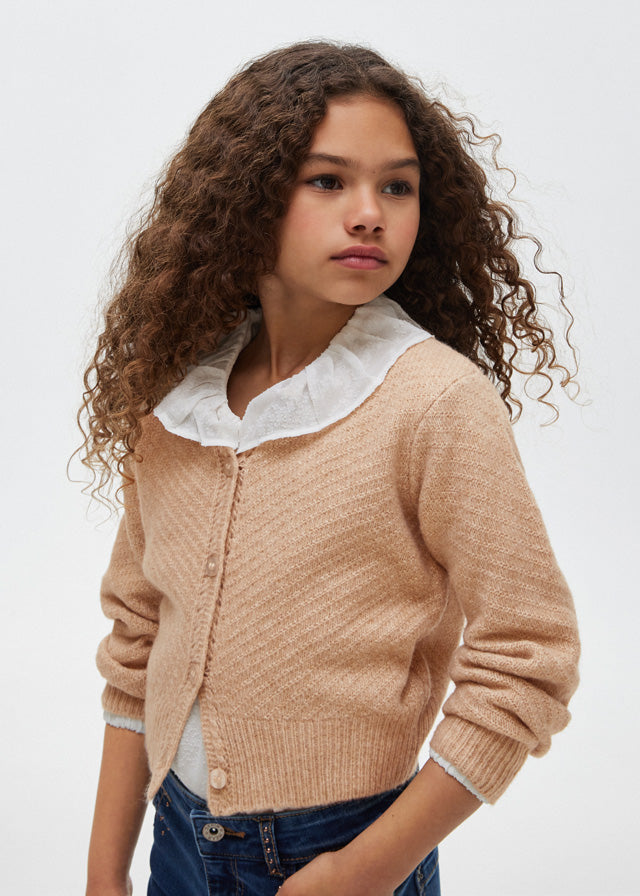 7311- Knitting cardigan for teen girl - h- Bark Mayoral