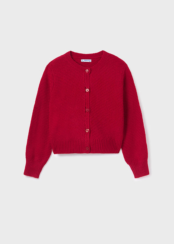7311- Knitting cardigan for teen girl - Red Mayoral