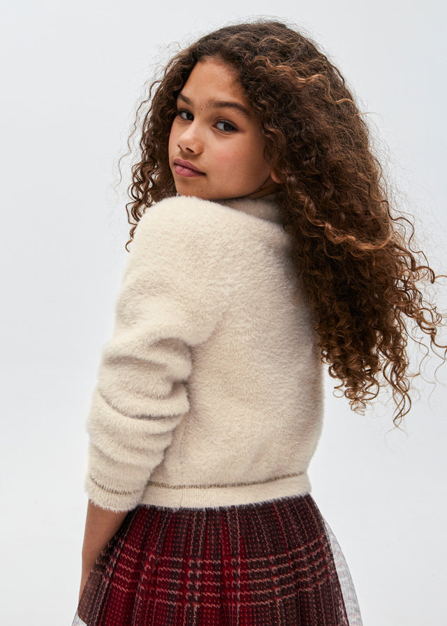 7317- Knitting pullover for teen girl - Chickpea Mayoral