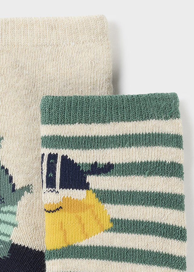 10524- Anti-slip socks set for baby boy - Mint Mayoral