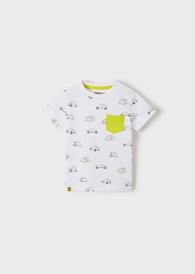 Set of 2 s/s stamp t-shirt for baby boy - Lime Mayoral